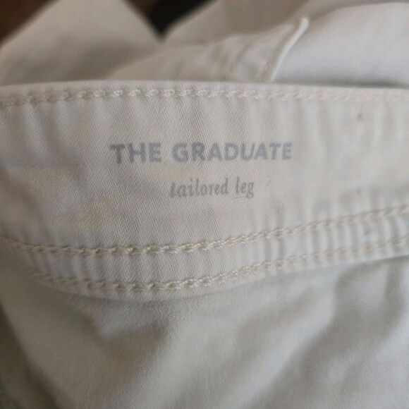 AG Adriano Goldschmied The Graduate Pants 36X30 (TAG 36X34) Off White Tailored - Picture 7 of 10